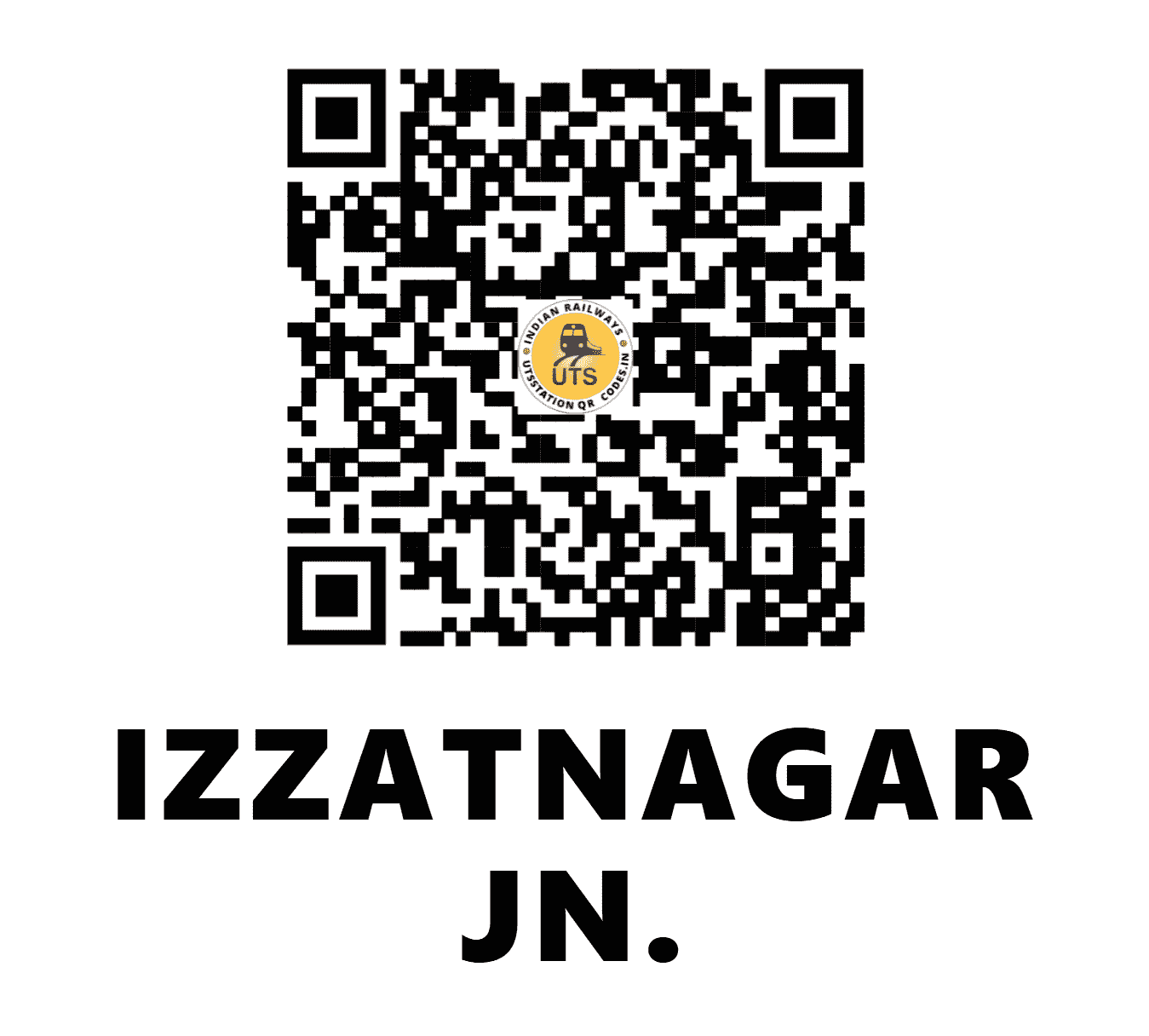 UTS QR Code for IZZATNAGAR JN. - IZN - NE (UTTAR PRADESH)
